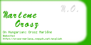 marlene orosz business card